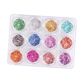 Baluue 12pcs Hexagonal Nail Sequins Manicure Decoration for Women Girls Lightweight Glitter for Stunning Nail Enthusiasts