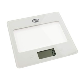 Dr. Oetker Digitale Backwaage EXCLUSIVE, Küchenwaage mit großem und gut lesbarem Display, Digitalwaage mit präziser Einteilung in 1g-Schritten (Farbe: Grau-Braun/Silber) Menge: 1 Stück