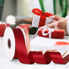 Double Faced Solid Color Purple Satin Ribbon 5/8" X 50 Yards Continuous, High Density Polyester Ribbon for Gifts Wrapping, Wedding, Party, Crafts, Hair Bows, Flowers, Home DIY Decor