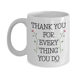 MIPOMALL Thank You Gifts, Appreciation Presents for Women Men, Thanks for Everything, Coffee Mugs Tea Cup, Present for Christmas - wm3505