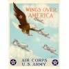1939 US Army Air Corps NEW Metal Sign: Wings Over America - Eagle Theme