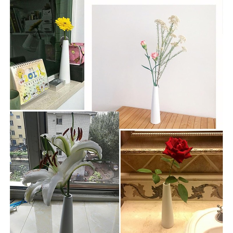 Ericotry 22CM / 8.7Inch Height Glass Flower Vase Desktop Minimalist