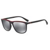 Emporio Armani Sunglasses Black Frame, Light Grey Black Mirror Lenses,