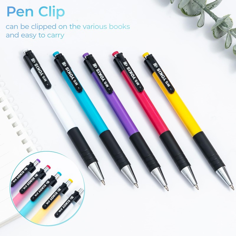 M&G Ballpoint Pens, 0.7mm Fine Point Black Ink Retractable Ballpoint