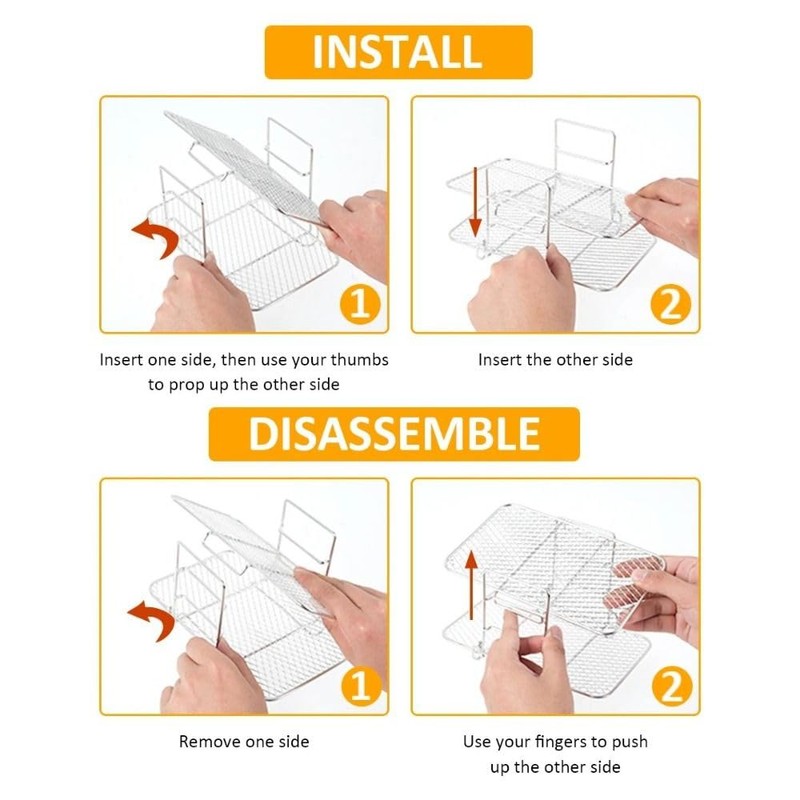 Wire Rack for Cooking, 3-Layers Air Fryer Rack, Cooking Rack,