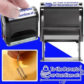 Bertiveny Self-Inking to-The-Parents-of-Stamps Rubber Teacher Grading Stamps for School Supplies,to The Parents of Teacher Stamps for Teacher Supply,to The Parents of Stamp for Parents Envelopes,Blue
