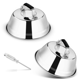 Homikit Stainless Steel Burger Bell Set (2, 18 cm)