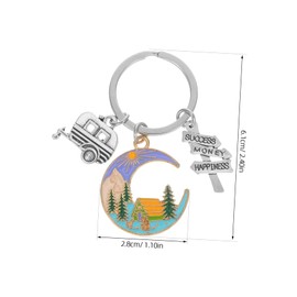 Alipis Outdoor Vacation Essential Camp Travel Keychain Hiking Charm Metal Rv Trailer Keyring for Camper Decor
