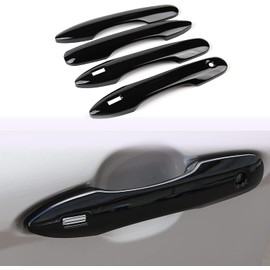 HyoLebi Toyota Camry 70 Series 2017.10-2020 Dedicated Door Handle Decorative Cover Dress-Up Anti-Scratch Accessories with Holes 4PCS (Black)
