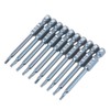 10pcs Triangle Head Screwdriver Bits Kit,6.3mm 1/4" Hex Shank Magnetic