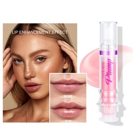 Lip Plumping Booster Peppermint Extract Filler Instinct Plumping Lip Gloss Ultra Hydrating Hybrid Gloss Plumper Waterproof Lip Oil for Repair Brightening Lip Lines Lip Care (#2)
