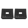 2 Pcs 4in Square Bumper Cap ABS Pipe Hole Plug