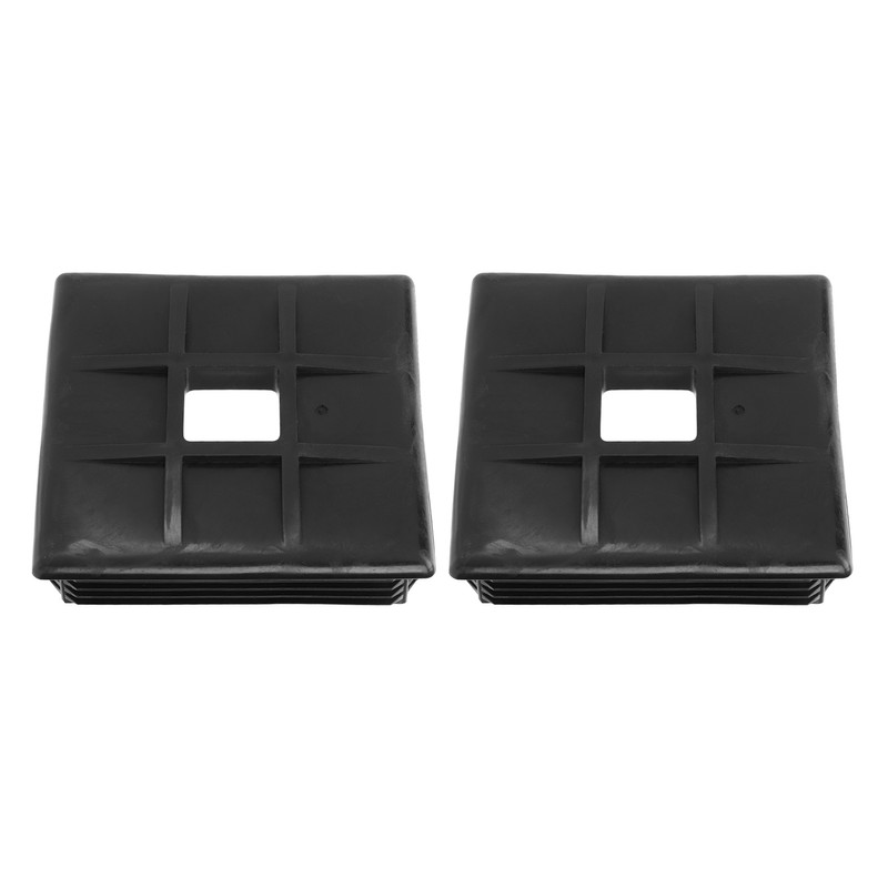 2 Pcs 4in Square Bumper Cap ABS Pipe Hole Plug