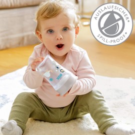 NUK Magic Cup learning cup | leak-proof 360 ° drinking rim | 8+ months | BPA free | 230 ml | Koala / turtle (white)