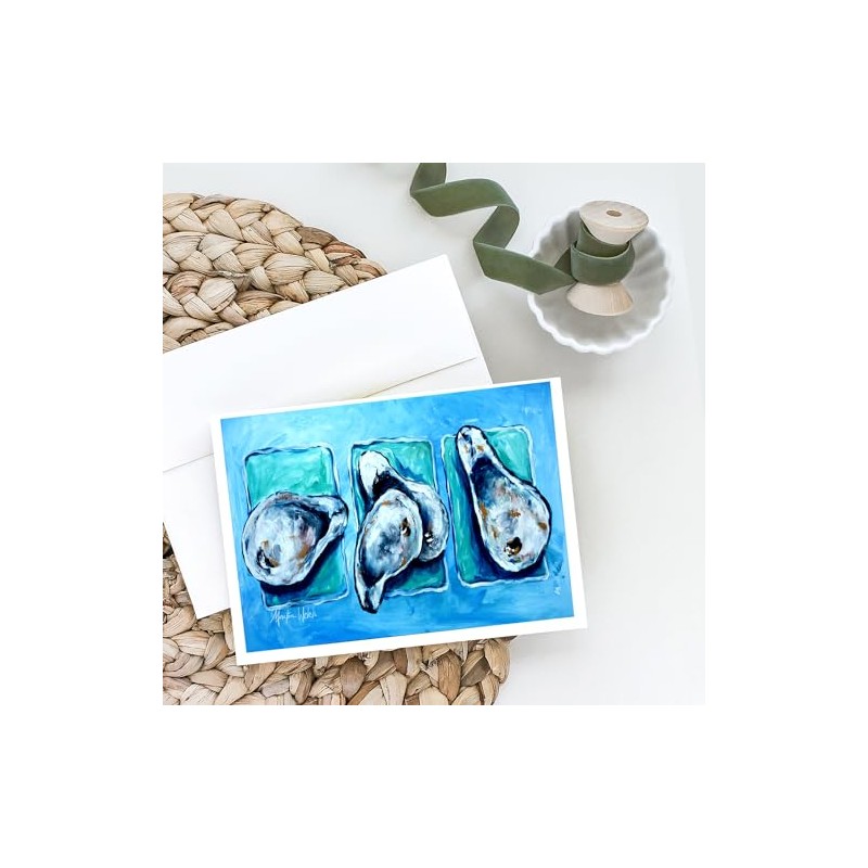 Caroline's Treasures Oysters Oyster + Oyster = Oysters Greeting Cards