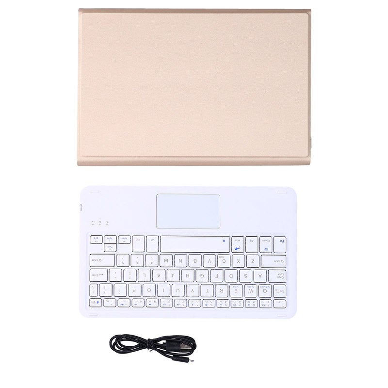 Wireless Keyboard Detachable Durable Computer Accessories with Artificial Leather CoverGold