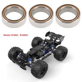 Briny River 8pcs R168Z RC Car Wheel Bearings 1/4 x 3/8 x 1/8 Compatible with MJX Hyper Go 1/16 H16BM 14301 14302 H14BM H16GT H16DR 16207 16208 16209