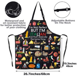 MYSOMY Italian Kitchen Apron Italian Cooking Apron Italy Chef Gift Italian Flag Apron Italy Kitchen Gift (ITALIAN UK1)