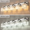 FDPBY Modern Bathroom Vanity Light 5-Lights Modern Chrome Crystal Bathroom