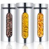 Mimorou 3 Pcs Stainless Steel Canister Set with Glass Windows