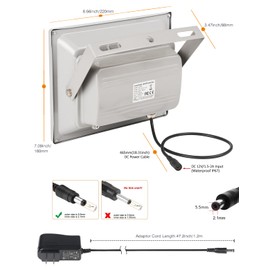 2 Pack IR Illuminators 30 LEDs 850nm Long Range Illuminator Up to 330ft/100m 90 Degree Wide Angle Infrared Flood Light IP67 Waterproof for Security Camera IR Light Indoor&Outdoor