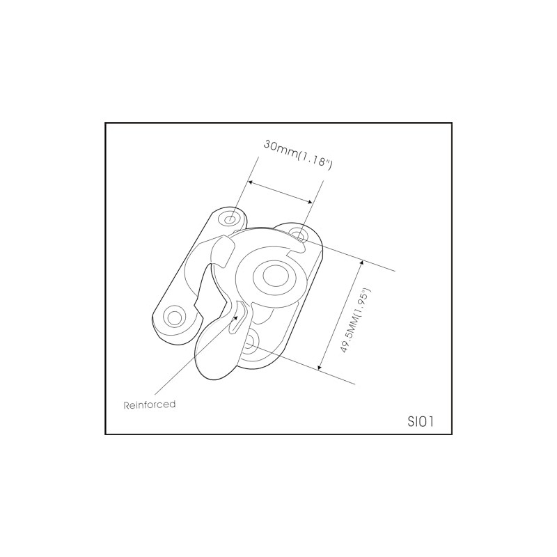 QCAA Steel Window Sash Lock, CTC 2", Oil Rubbed Bronze,