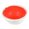 Pearl Metal C-5723 Miracuru Colander Bowl, Large, Orange [Made in