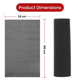 ASAB Pack of 2 Anti Slip Rug Underlay 190 x 30cm Matting Rug Grippers for Laminate Floors PVC Home Office Non Slip Rug Carpet Grippers for Rugs on Hard Floors Drawers Kitchen Dining Table Shelf Liner