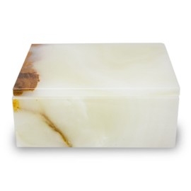 Alpine Marble Memorial Keepsake Box - Extra Small - Holds Up to 16 Cubic Inches of Ashes - Green Cremation Urn for Ashes - Engraving Sold Separately