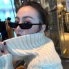 88flix Korean Cat's Eye Sunglasses, Rectangle Frame, Stylish, Vintage Style,