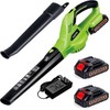 Leaf Blower Cordless with 2x2.0AH Batteries and Charger 21V Electric