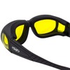 Outfiter Motorcycle Safety Sunglasses Fits Over Glasses Yellow Lenses Meets