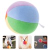 POPETPOP Interactive Squeaky Dog Ball Toy - Soft Plush Chewable