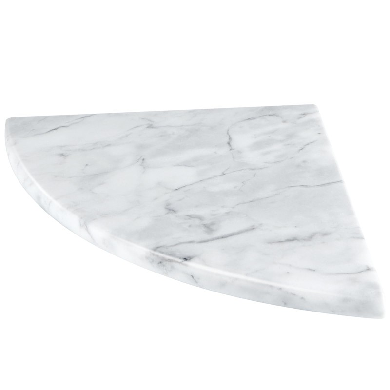 Sanbege 9" Marble Stone Corner Shelf Polished, Wall Mounted Shower