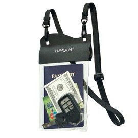 YUMQUA IPX8 TPU Small Waterproof Pouch for Passport, Keys FOB, License, Cards, Cash Coins & More, Keep Your Essentials Safe and Dry Anywhere