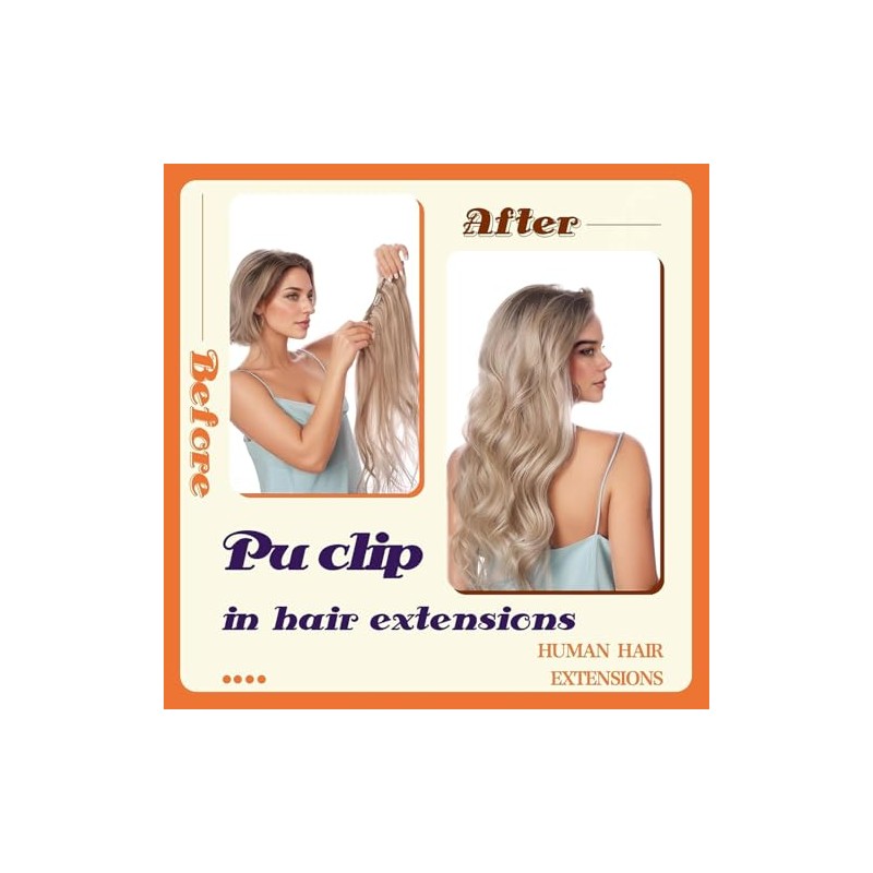 Full Shine Extensiones de Cabello Negro con Trama PU Invisible