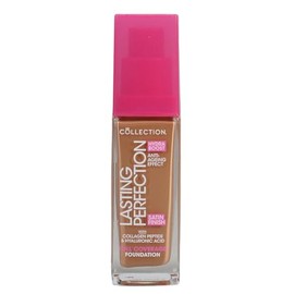 Collection Cosmetics Lasting Perfection Satin Foundation, Full Coverage, Hydra Boost, 14W Caramel Warm 27ml