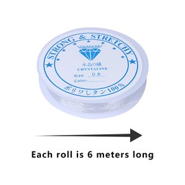 4Rolls 0.8mm Crystal String Stretch Line,Bracelet Elastic,Bead Cord for Bracelets, Elastic Beaded String,Easily Through Beaded Jewelry,Suitable for DIY Jewelry Making,Necklace Bracelet Beading Thread