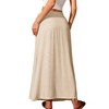 ELLEVEN Women's Linen Long Wrap Skirt Flowy Trendy Summer Elastic