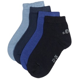 s.Oliver S21008 Boys' Trainer Socks Pack of 4 -