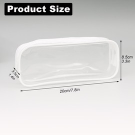 GAQWOK 2Pcs Clear Toiletry Bags for Traveling - Black and White Set | Convenient Clear Travel Bags for Toiletries, Makeup, and More