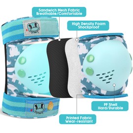 CKE Children's Knee Pads for 3-8 Years, Inline Skates Children, Knee and Elbow Pads Children's Protective Equipment Set for Skateboarding, Cycling