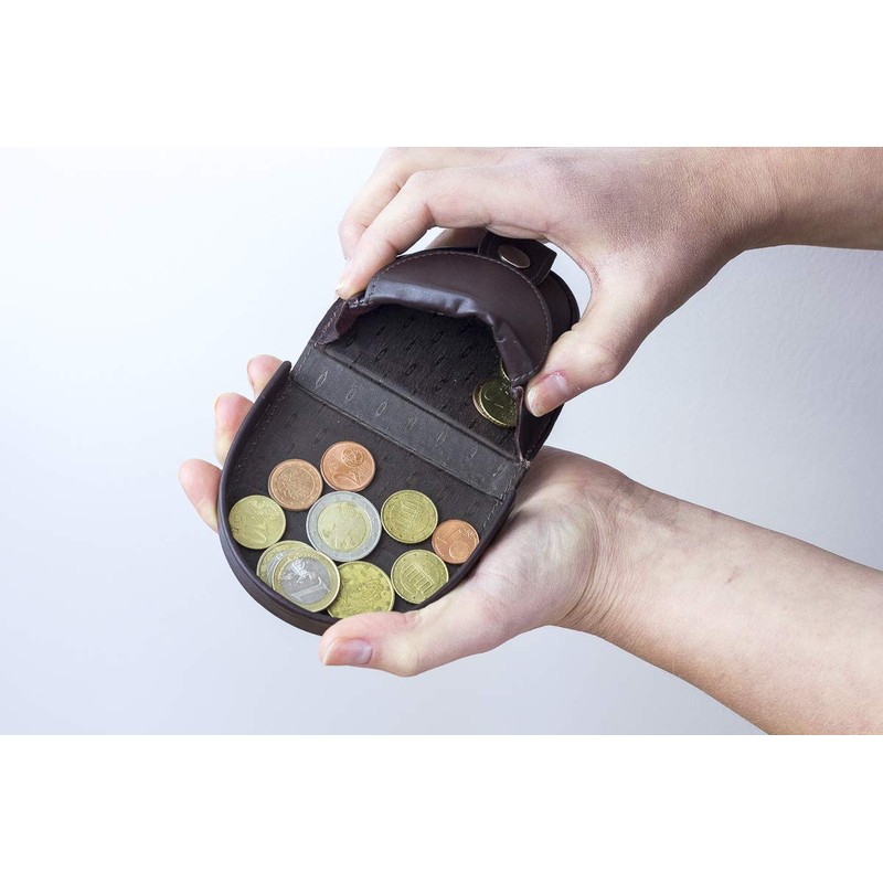 Shake Wallet LEAS in Real Leather, Brown, Special Edition, brown