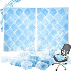 Ice Pillow, Ice Bag, Heatstroke Prevention, Cooling Mat, Natural Freezing Mat at 28 Degrees, Cooling Pad, Ice Pack, No Condensation, Heat Prevention, Cooling, Reusable, for Adults and Kids (1, Blue)