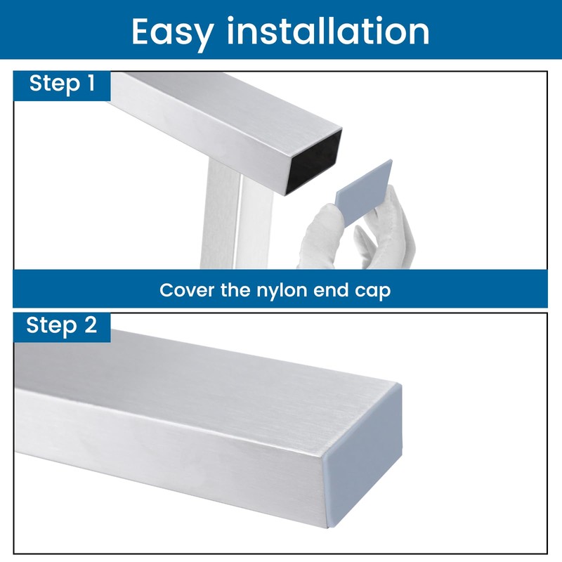 Muzata HT10 HT14 Stainless Steel Flat Handrail Accessories - 2Pack