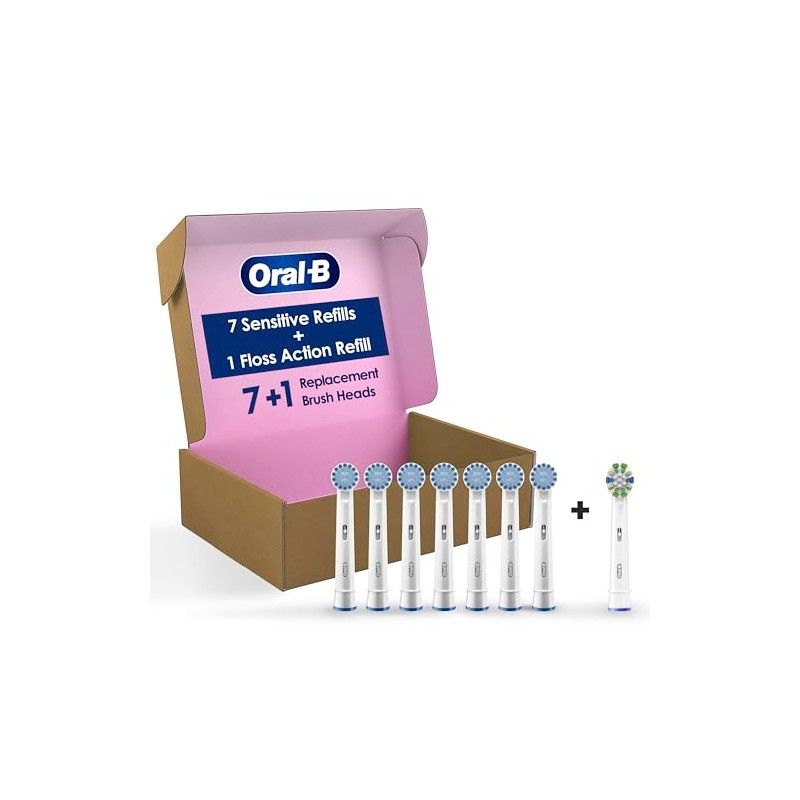 Oral-B Sensitive Gum Care Electric Toothbrush Replacement Brush Heads, 8