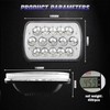 2PCS 7x6 5x7 H6054 LED Headlights High Low Beam Sealed