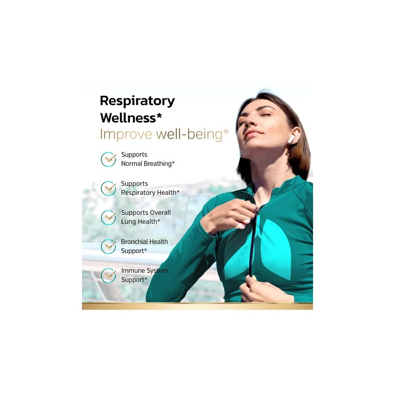 Sunergetic Suplemento Premium Para Salud Pulmonar 60 Caps