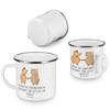 Mr. & Mrs. Panda Camping Emaille Tasse Unschlagbares Brautpaar -