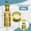 Katouigb Pool Safety Cover Brass Anchor with Beauty Collar Disc
